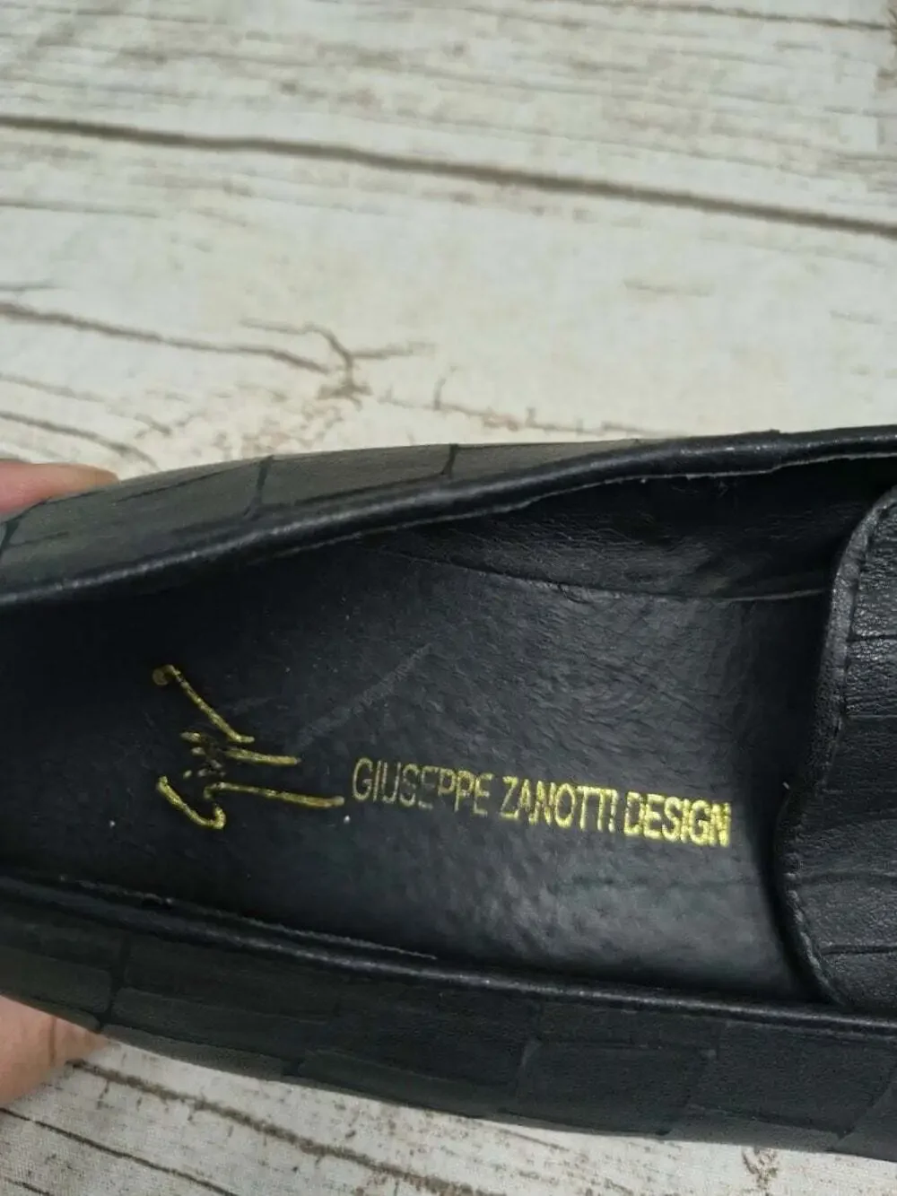 Giuseppe Zanotti Black Leather Loafers Size 42
